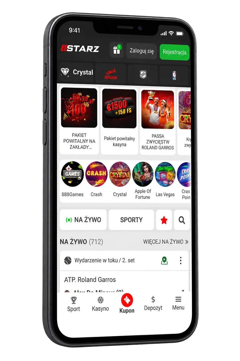 Smartfon z aplikacją 888starz