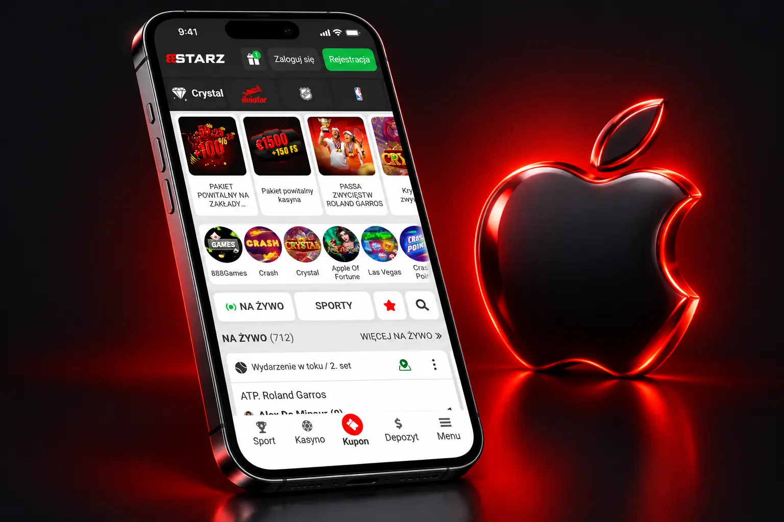 Aplikacja 888starz na iPhonie
