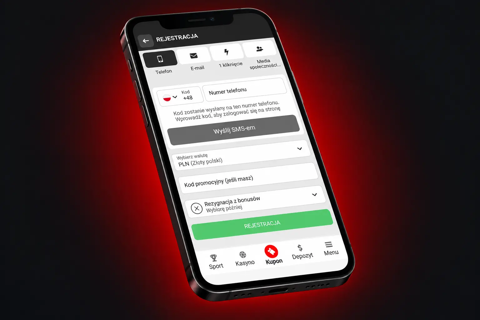 Rejestracja 888starz na smartfonie
